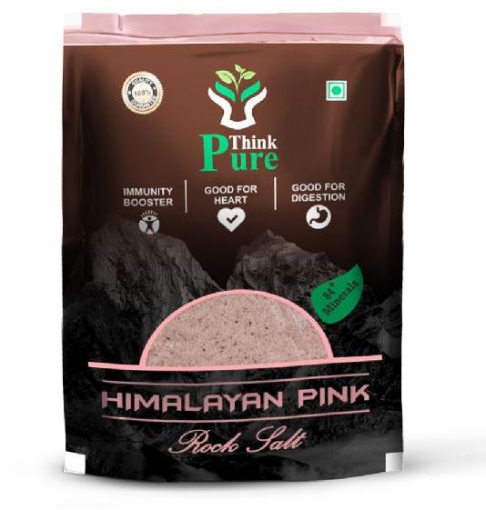 Think Pure Premium Himalayan Pink Rock Salt Powder, 1 Kg, Packaging Type - Pouch