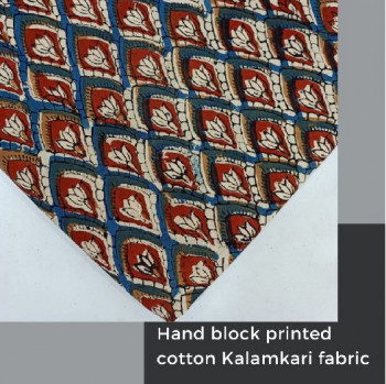 HAND BLOCK PRINTED COTTON KALAMKARI FABRIC