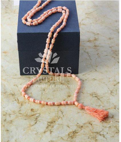 Dyed Coral Mala, Packaging Type : Box
