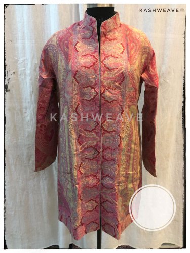 Embroidered Ladies Jamawar Coat, Size : Large