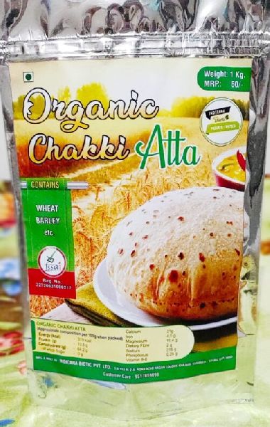 Indicana Biotic organic wheat flour, Packaging Type : Plastic Bag