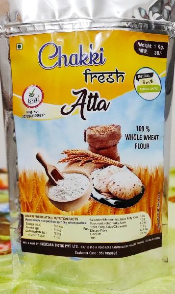 Indicana Biotic Organic whole wheat flour, Shelf Life : 1Year