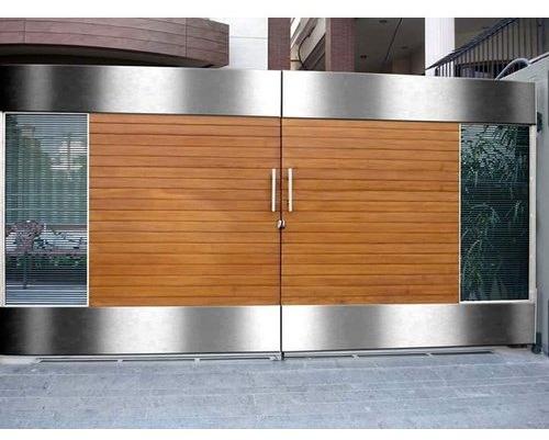 Stainless Steel Main Gate, Color : Silver Yellow