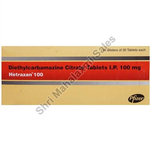 Hetrazan Tablets, for Hospital, Clinic