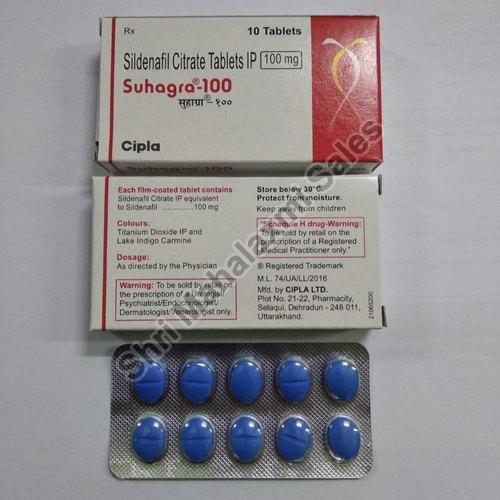 Suhagra 100 mg tablets, for Hospital, Clinic, Purity : 100%
