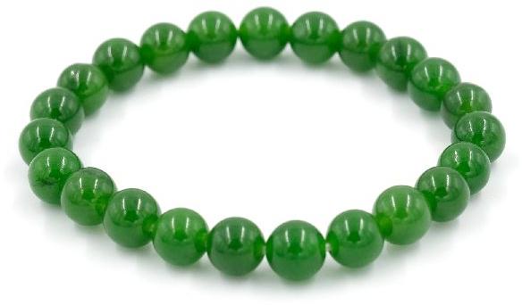 Green Jade 8mm Beads Gemstone Bracelet