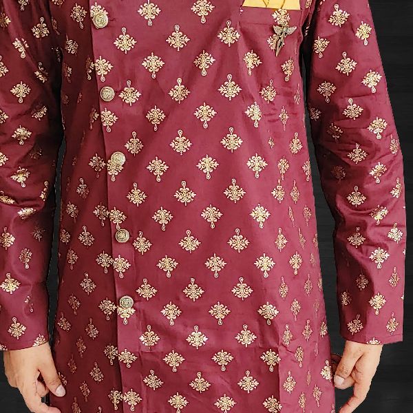 Silk Quilted Kurta Pajama, Occasion : Party Wear