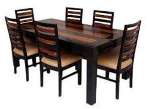 6 Seater Dining Table Set, for Hotel, Home, Specialities : Perfect Shape, Fine Finishing