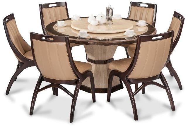 Polished Shesham Wood Round Dining Table Set, for Hotel, Home, Specialities : Fine Finishing, Easy To Assemble