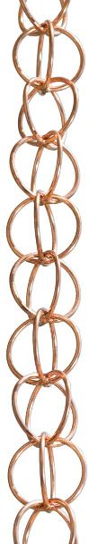 COPPER 2500-3500gm Polished Steel Rain Chain, for Garden Use, Feature : Rust Proof