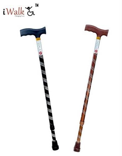 Aluminium Walking Stick, Color : Brown, Black