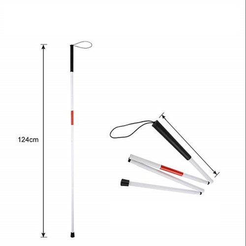 Aluminium Blind Walking Stick, Color : White