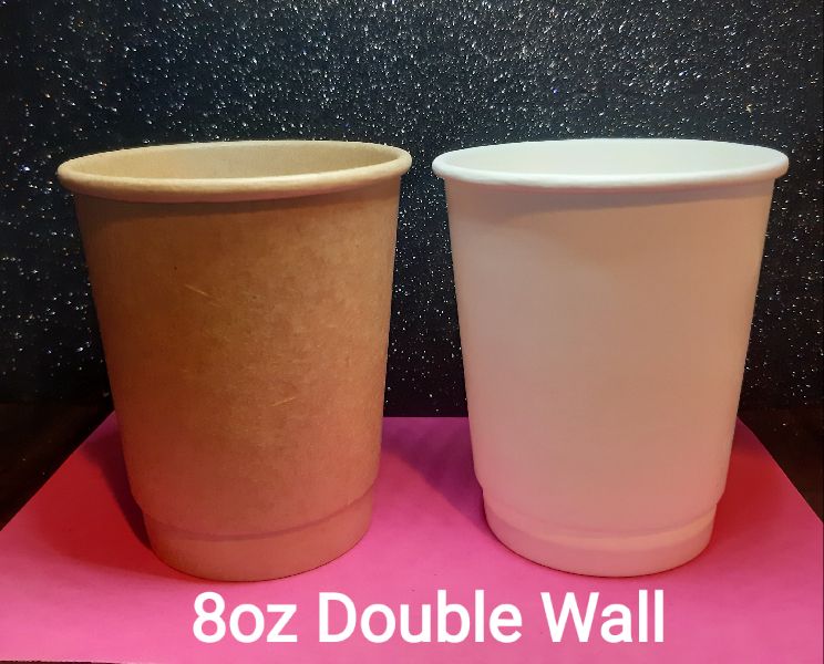 8 Oz Double Wall Paper Cup, for Coffee, Cold Drinks, Tea, Feature : Biodegradable, Eco-Friendly, Leakage Proof
