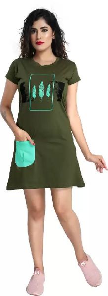 Women Dark Green Nightshirts