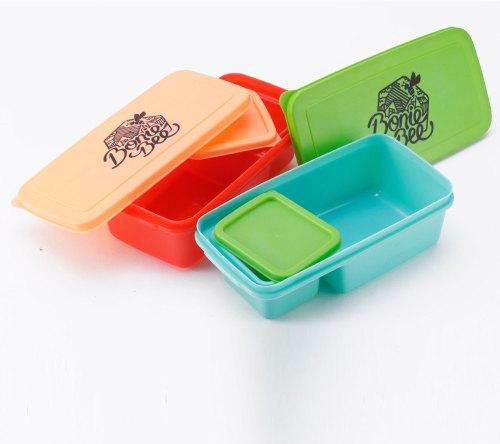 Plastic lunch box, Size : 10x4inch