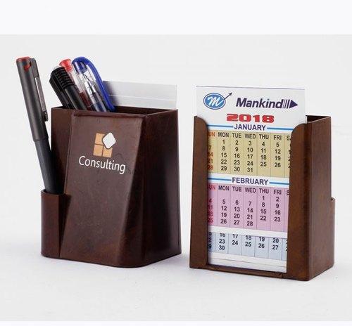 Frinza Wooden Pen Stand, Color : Brown