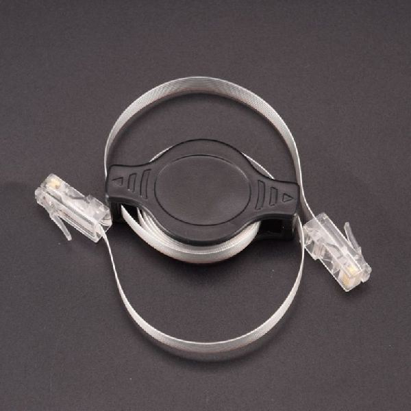 Retractable Travel Network Cable, Length : Retracted 4inch / 10cm, Extended 5 ft / 150cm