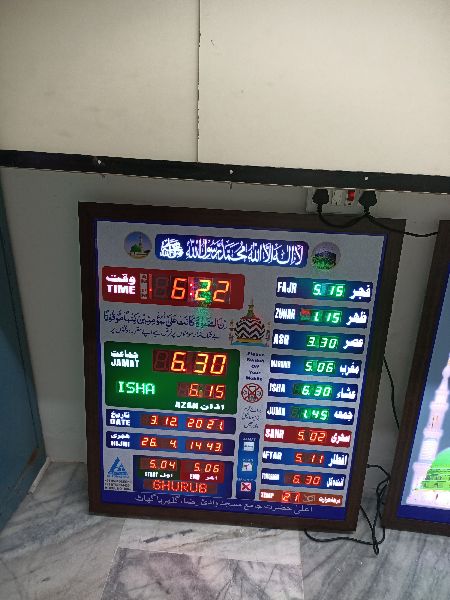 Display board Clock for masjid, Size : 30*40