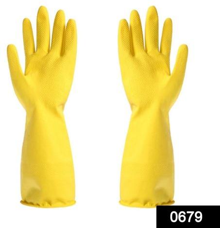 Shopmania Plain Rubber Reusable Cleaning Gloves, Gender : Unisex