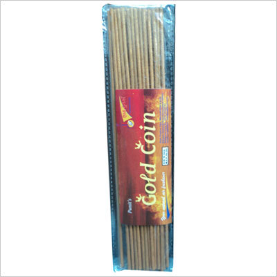 Wood Gold Coin Incense Sticks, for Aromatic, Home, Office, Packaging Type : Packet