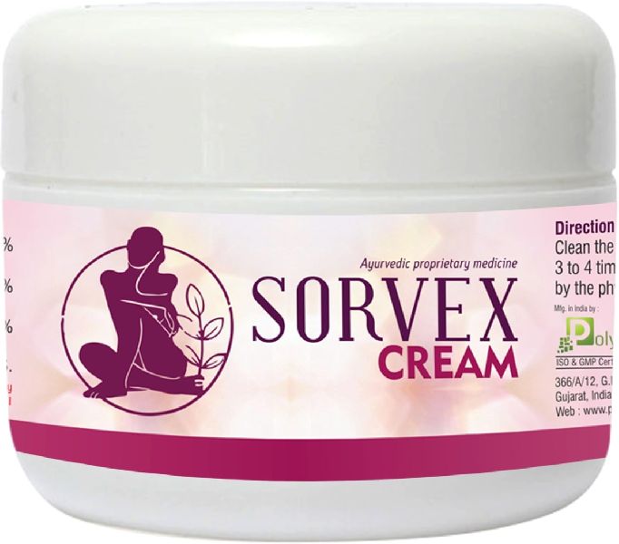 Sorvex Psoriasis herbal skin Cream, Packaging Type : Box
