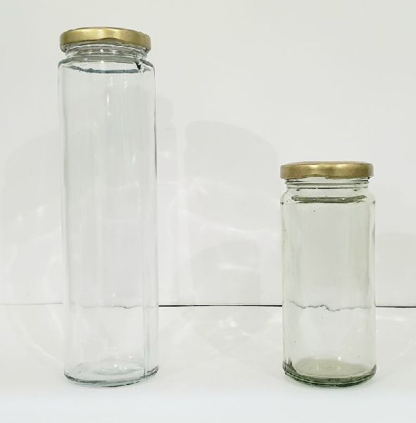 Lug Cap Bamboo Glass Jar, Cap Material : Metal
