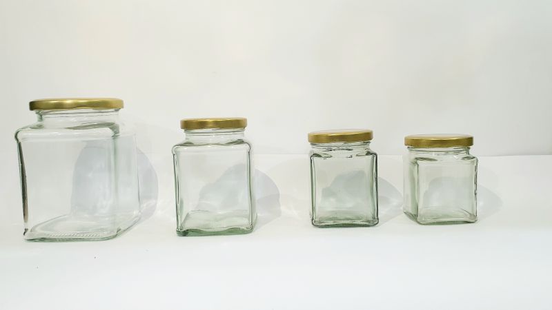 Lug Cap ITC Square Glass Jar, Capacity : 780, 400, 280 200 ml