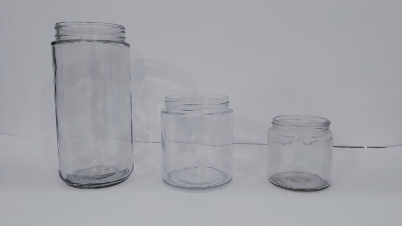 Screw Neck Round Glass Ghee Jar, Capacity : 1000, 500 250 ml