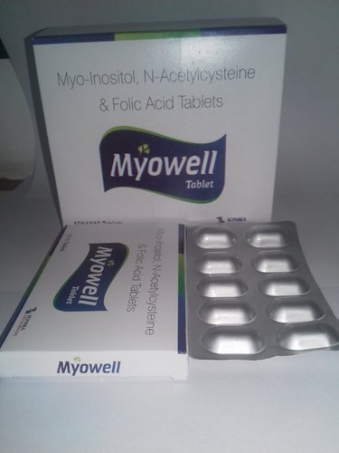 Myo-Inositol 1000 Mg, Folic Acid Tablets, Packaging Type : Alu-Alu