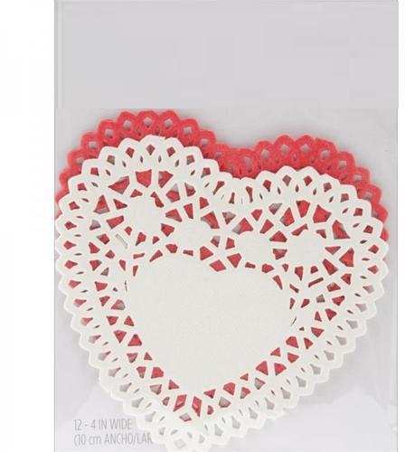 Paper Doilies, Color : red white