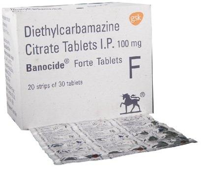 Diethylcarbamazine, Form : Tablets