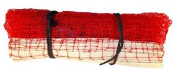 Red Cotton Nylon Badminton Net