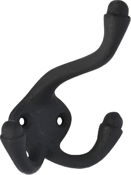 Double cast iron coat hook, Color : black - DND Iron Hardware, Aligarh ...