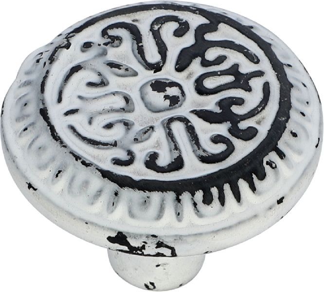 White cast iron knobs, Color black , DND Iron Hardware