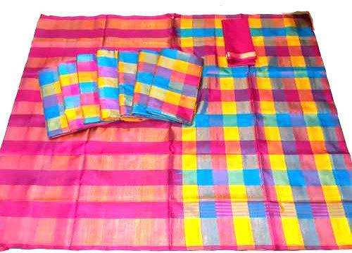 Cotton Silk Pure Uppada Handloom Saree, Occasion : Party Wear