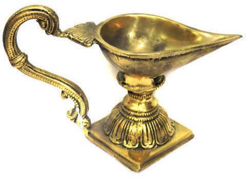Polished Brass Diya, for Lighting, Style : Antique