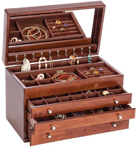 Rectangular Polished Wooden Jewellery Box, for Keeping Jewelry, Size : 7x7x4, 9x9x5