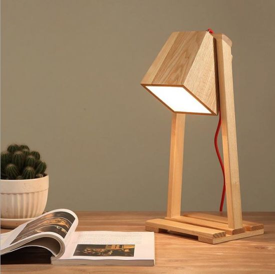 Plain Wooden Table Lamp, for Lighting