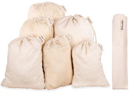 Cotton Drawstring Bag, for Shopping, Pattern : Plain