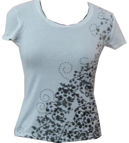 Printed Cotton Ladies Fancy T-Shirt, Feature : Comfortable, Easily Washable