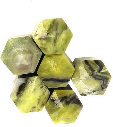 Polished Natural Serphentine Hexa Gemstone, Size : 24mm, 45-65