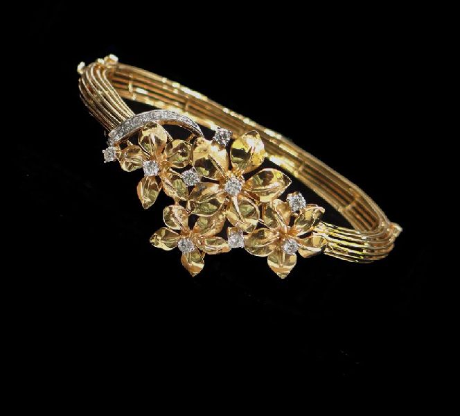 Diamond Golden Flower Bracelet