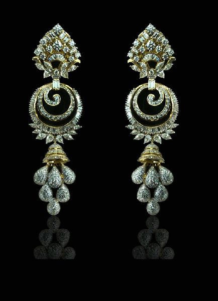 Polished Diamond Spiral Earrings, Occasion : Party