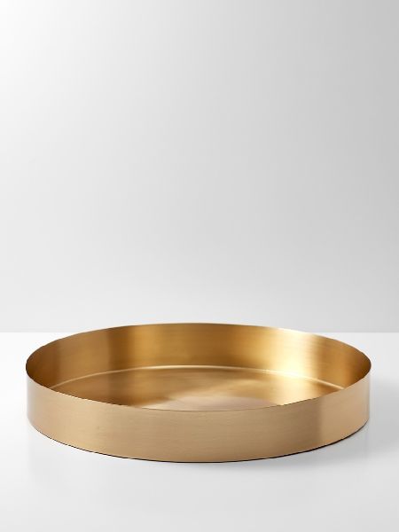 Plain Metal SH-13002 Serving Plate, Shape : Round