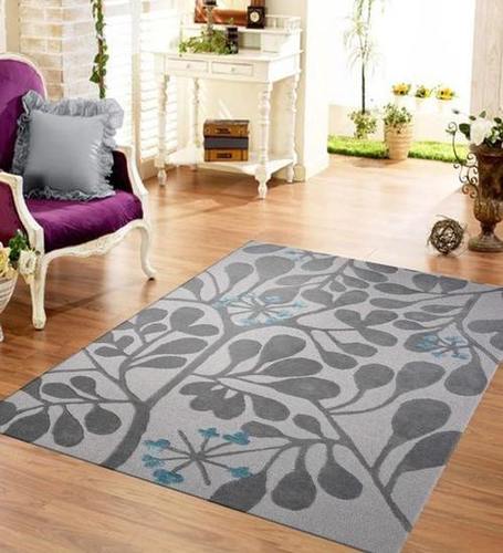 Rectangular Printed Wool Carpet, for Durable, Attractive Designs