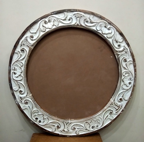 Wall Mirrors, Color : White wash