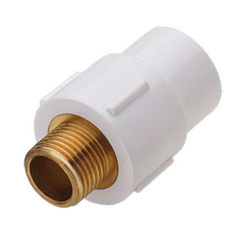 Round Coated UPVC Brass White MTA, for Pipe Fitting, Size : 1/2 Inch