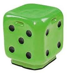 Polished Green Dice Stool, for Children Library, Pattern : Dotted
