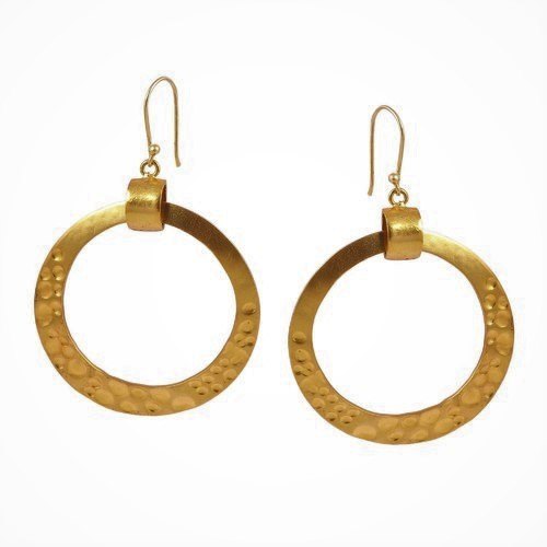 Polished Plain Brass Hoop Earrings, Packaging Type : Plastic Packet