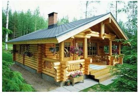 Wooden Log Cabin